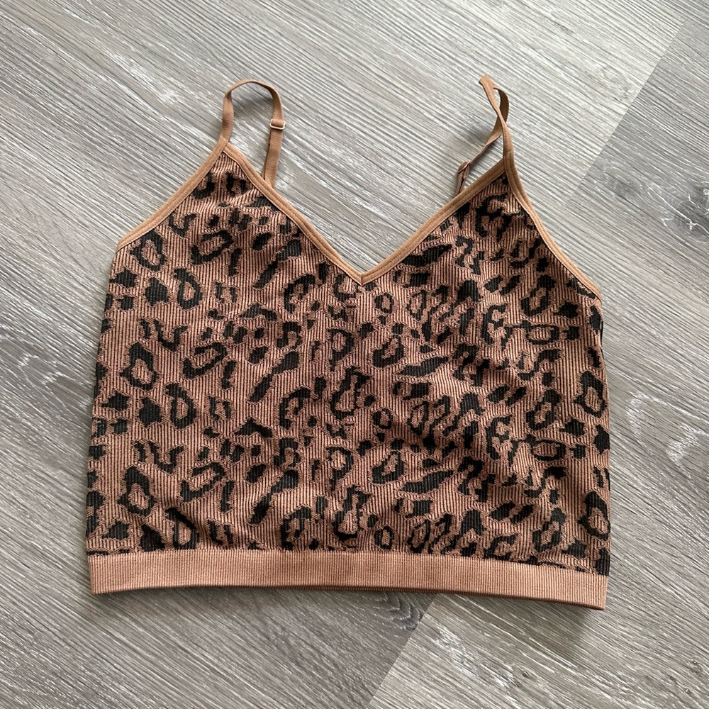 Bozzolo cropped cheetah tank top